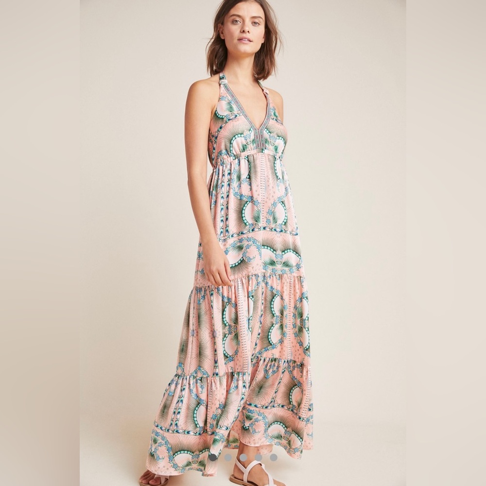 Nicole Miller for Anthropologie - Moroccan Print Maxi Dress - Size 10